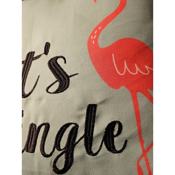 Set Of 2 Lush Decor Home 18" Flamingo Throw Pillows Coral & Aqua Polyester - Picture 6 of 6